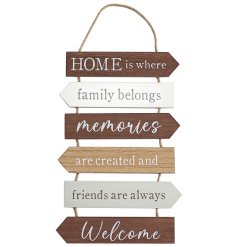 'Home is where family belongs memories are created and friends are always welcome'