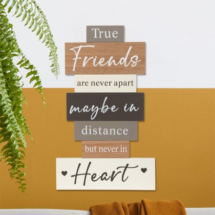 True Friends Never Apart Plaque