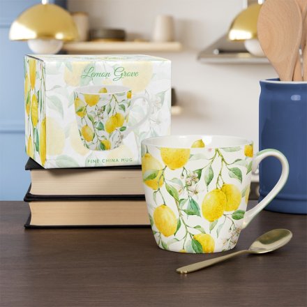 Breakfast Mug - Lemon Grove, 13cm