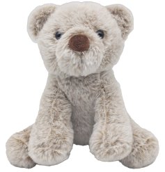 The adorable Recycled Pet Pals Bear Sitting Cuddly Toy, the perfect addition to your little one's toy collection.
