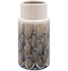 Its unique reactive glaze creates a one-of-a-kind pattern, making each vase truly special.