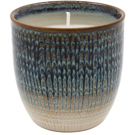 Candle in Blue Weave