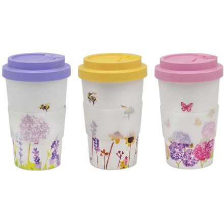 A/3  Floral Tavel Mug with Lid