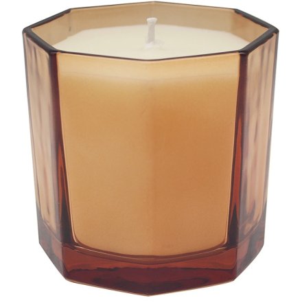 130g Glass Wax Candle in Amber