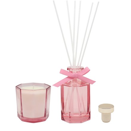 Candle & Diffuser Set in Pink 