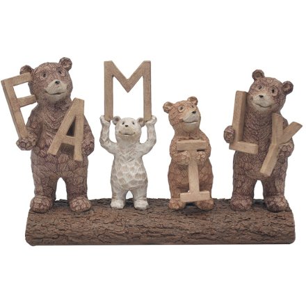 'Family' Brown Bear Ornament, 29cm