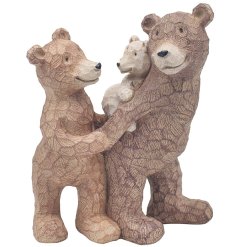Enhance your home with this charming trio of bear family figurines.
