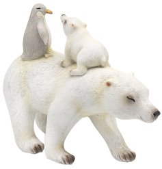 Polar Bear w/ Baby Bear & Penguin