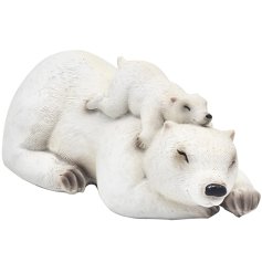 White Polar Bears Naptime Ornament