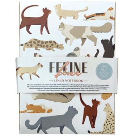 Feline Fine Cats Recycled Paper A5 Notebook