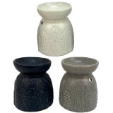 Eden Stone Effect Embossed Fern Ceramic Oil & Wax Burner