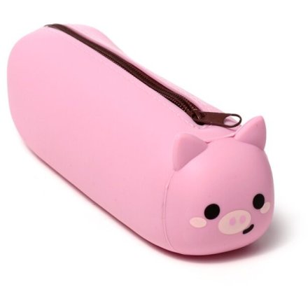 Meet your new favorite stationery companion - the Adoramals Pig Silicone Pencil Case! This quirky and durable case 