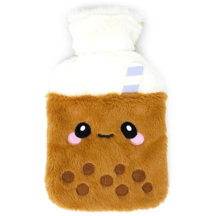 Bubble Tea Foodiemals Hot Water Bottle With Plush Cover