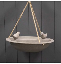 Stylish and functional this hanging bird feeder will keep your feathered friends nice and happy.