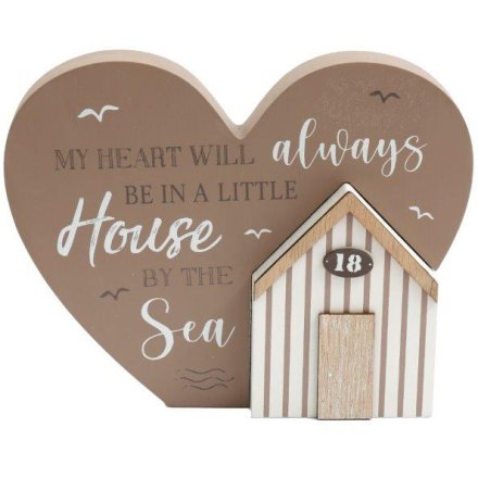 House By The Sea Wooden Plaque, 20.5cm