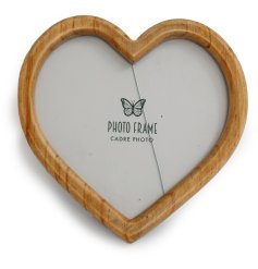 Wooden Heart Photo Frame, 20cm