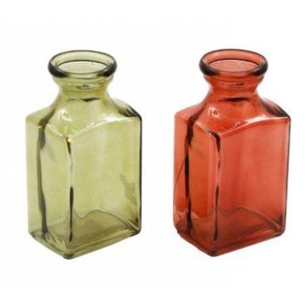 Bloomsbury Rectangle Glass Vase, 18.5cm