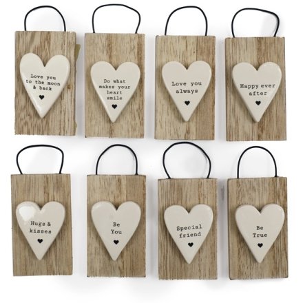 6cm Hanging Heart Plaques 8/a