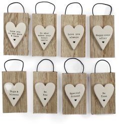 Hanging Ceramic Heart Plaques 8/a