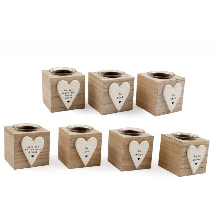 8cm Heart Plaque Candle Holder