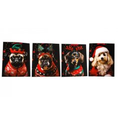 Add some charm and playfulness this festive season with these cut doggie gift bags