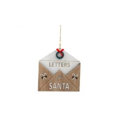 A Stylish Wooden Hanging Letter To Santa perfect for your little ones to hang on the tree 