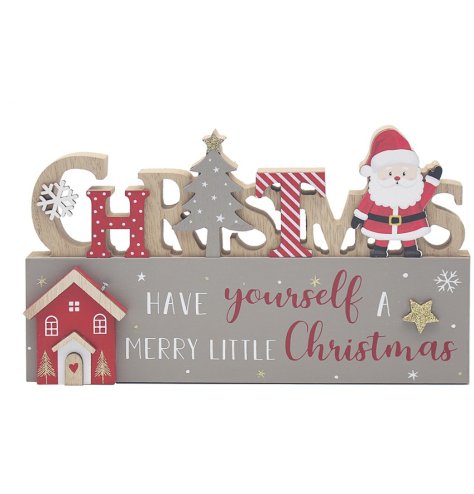 Have Yourself a Merry Little Christmas Santa Plaque, 24cm