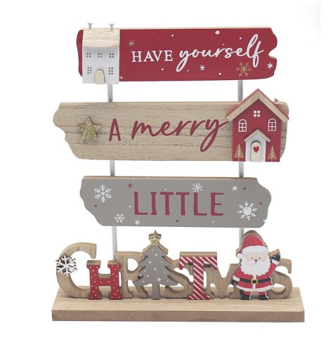 Xmas "Have Yourself a Merry Little Christmas" Plaque, 23cm