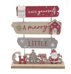 Wooden Have Yourself a Merry Little Christmas Sign, 23cm