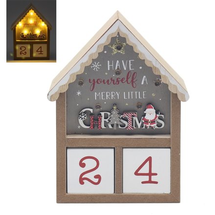 Christmas House Calendar with Led Lights