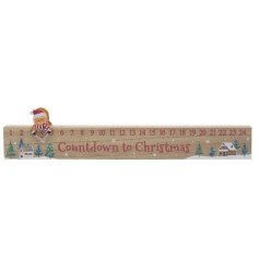  Countdown Ruler Plaque in Gingerbread Design, 38cm