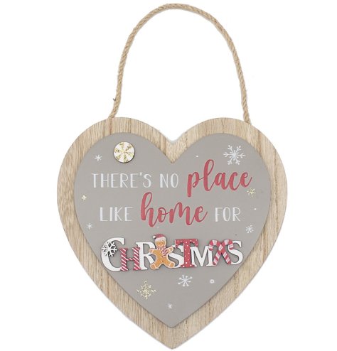 Step into the festive season with this chic hanging heart