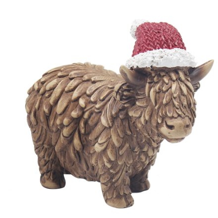 Mini Highland Cow Christmas ornament