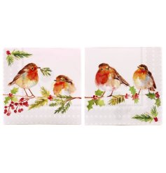 Add a classic touch to your Christmas table setting with these beautifully festive napkins