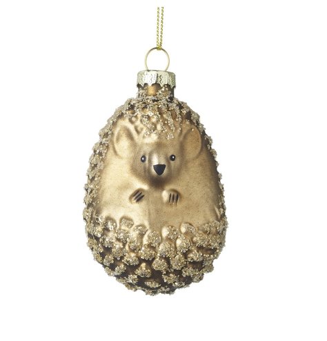 Xmas Hanging Hedgehog Fir Cone Decoration, 8.5cm