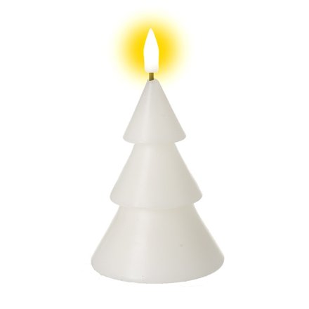 White Candle Tree With Led Light, 10.5cm