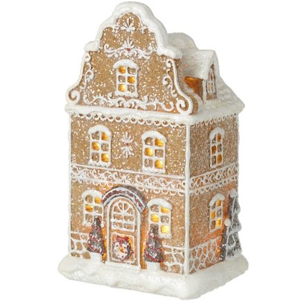 20.5cm Standing Gingerbread House with Trees 