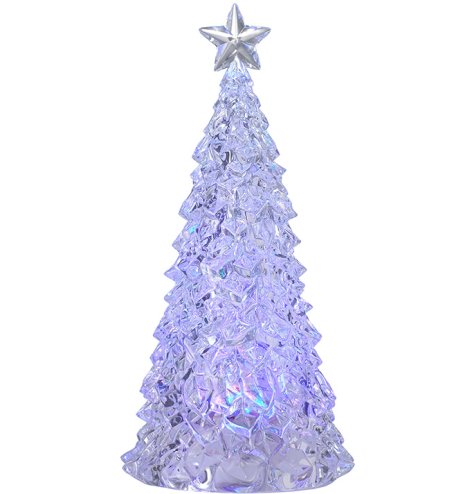 Christmas Light Up Standing Purple Tree, 30cm