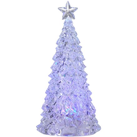 LED Purple Christmas Tree Deco, 30cm