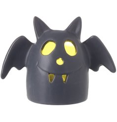 LED Black Halloween Bat Deco, 17.4cm