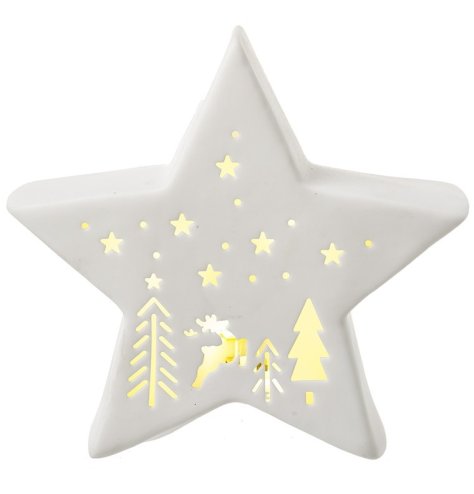 Christmas Light Up Cut Out Star Deco,12.5cm