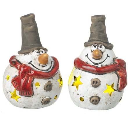 2/A LED Snowman Ornaments, 10.5cm