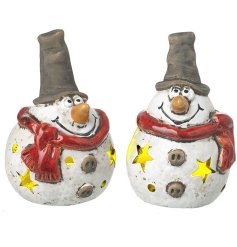 Adopt these charming snowman siblings and make them the centerpiece of your holiday decor for years to come.