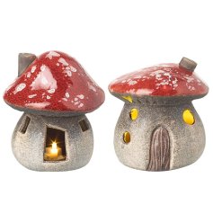  Light Up Red Toadstool, 2A 14cm