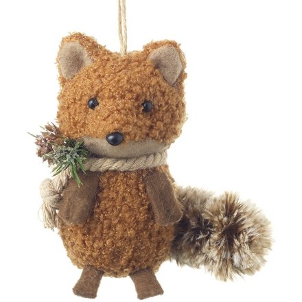 Winter Fox Decoration, 12cm