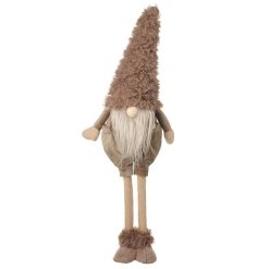 Standing Gonk with Fluffy Brown Hat, 72cm