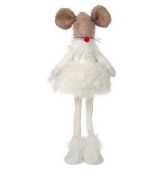 Xmas Standing Fabric Mouse Deco, 46cm