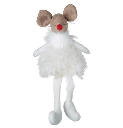 White Small Sitting Fabric Mouse