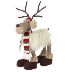 Deck the halls with this adorable cuddly reindeer - the perfect touch of holiday charm for any home.