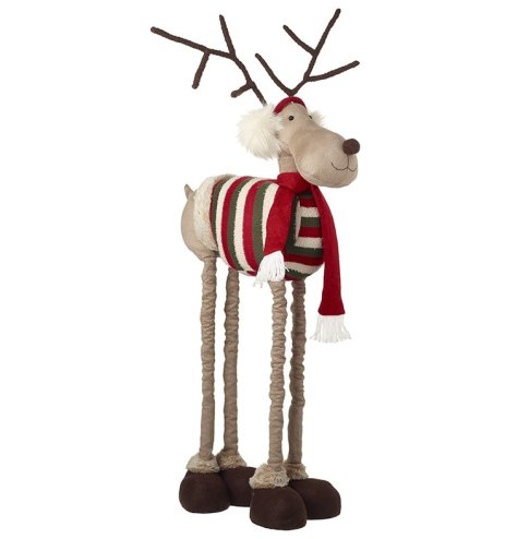 Refresh your holiday decor with this adorable standing reindeer decoration